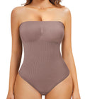 Nebility Strapless Womens Shapewear Bodysuit for Thong Body Shaper Bodysuit Tummy Control Bodysuit(UmberMedium)