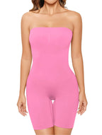 HOMETA Womens Shapewear Bodysuits Tummy Control Butt Lifter Body Shaper Strapless Seamless Mid Thigh Jumpsuit Tops